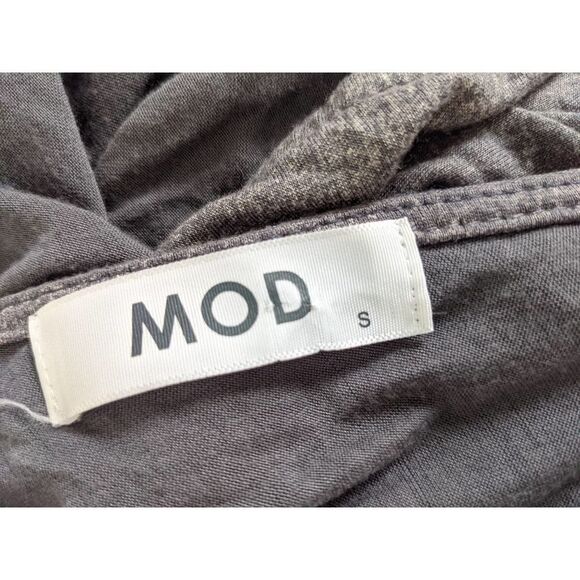 MOD Mineral Wash Open Back Twist Top Dolman Sleeve Boho Gray Size Small S - Picture 5 of 5